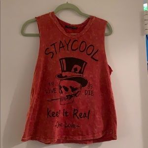 Red tank Stay Cool, Keep it Real